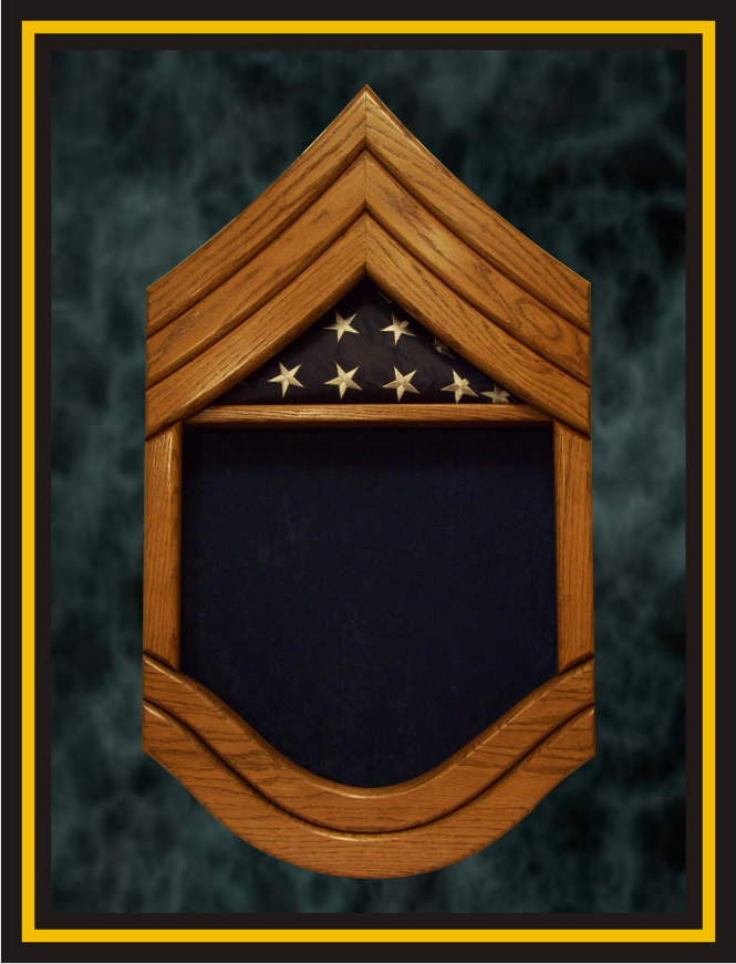 Air Force CMSgt ShadowboxWoodknot Woodworks